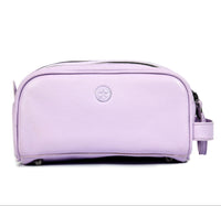 Amethyst Glow Leather Toiletry Bag - Lavender