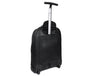 Atria Upcycled Leather Trolley Bag - Black