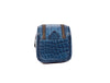 Aubrielle Leather Toiletry Bag - Blue Croco