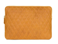 Ardentia Quilted Leather Mackbook Sleeve  - Mustard
