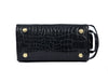 Aubrielle Leather Toiletry Bag - Black Croco