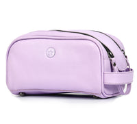 Amethyst Glow Leather Toiletry Bag - Lavender