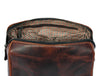 Aaron Reserve Vintage Leather Toiletry Bag for Men – Full-Grain Dual Tone Dopp Kit with Tartan Lining & Zipper Closure – Compact Travel Organizer (Model: LH-WB-176)