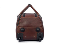 TerraCraft Leather Trolley Bag - Multicolor
