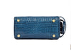 Aubrielle Leather Toiletry Bag - Blue Croco