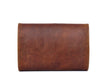Premium Full-Grain Leather Hanging Toiletry Bag for Men – Travel Dopp Kit with Multiple Compartments & Hook – Vintage Brown