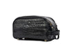 Aubrielle Leather Toiletry Bag - Black Croco