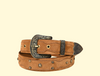 Zynkora Leather Suede Belt - Brown