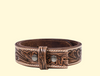 Zynkora Leather Tooled Belt -Brown