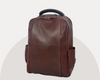Premium Full-Grain Brown Leather Laptop Backpack – Stylish & Durable Travel Companion