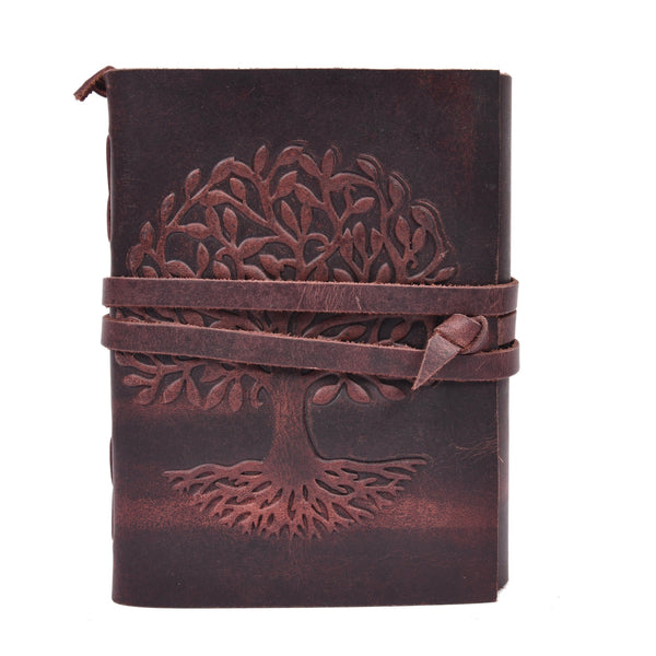 Vintage Leather Journal with Tree of Life | Handmade Rustic Diary
