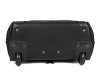 Atria Upcycled Leather Trolley Bag - Black