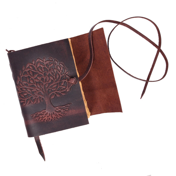 Vintage Leather Journal with Tree of Life | Handmade Rustic Diary