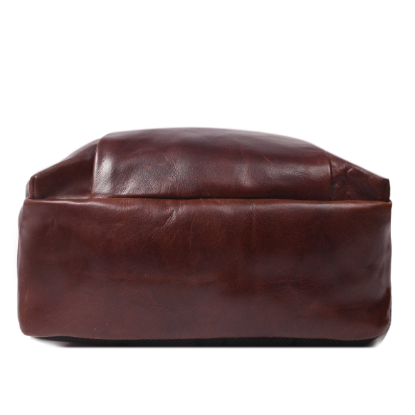 Alderway Brown Leather Commuter Backpack