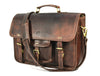 Ancona Leather Office Bag 18" - Vintage Brown