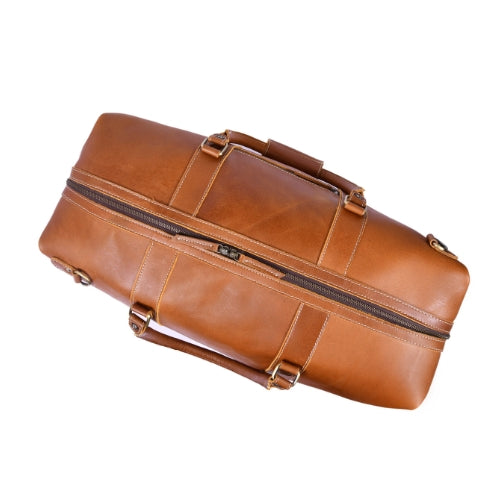 Vintage Style Full-Grain Leather Duffle Bag for Travel & Gym - Aaron Leather Goods