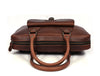 Miramas Leather Office Bag – Walnut Brown - Aaron Leather Goods 