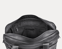 Premium Black Leather Laptop Bag for Men – Stylish Office Briefcase with Shoulder Strap | Business Travel Work Bag