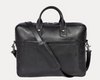 Genuine Black Leather Laptop Bag for Men – Slim Office Briefcase with Shoulder Strap | Professional Business Travel Work Bag