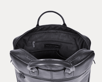 Genuine Black Leather Laptop Bag for Men – Slim Office Briefcase with Shoulder Strap | Professional Business Travel Work Bag