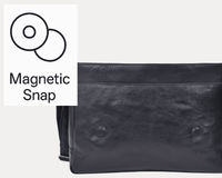 Premium Black Leather Messenger Bag Laptop Shoulder Briefcase for Men & Women