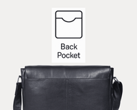 Premium Black Leather Messenger Bag Laptop Shoulder Briefcase for Men & Women