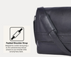 Premium Black Leather Messenger Bag Laptop Shoulder Briefcase for Men & Women