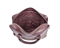 Premium Full-Grain Leather & Canvas Laptop Briefcase for Men | Handmade Office & Travel Bag by Aaron Leather Goods