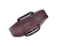 Premium Full-Grain Leather & Canvas Laptop Briefcase for Men | Handmade Office & Travel Bag by Aaron Leather Goods