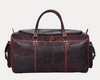 Vintage Leather Duffel Bag for Men & Women – Full Grain Weekender Overnight Travel Bag with Shoulder Strap