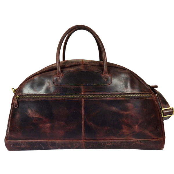 Vintage Leather Weekender Duffel Bag – Large Handmade Travel Bag for Men & Women