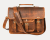 Ancona Leather Office Bag 15" - Caramel Brown