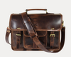 Ancona Leather Office Bag 15" - Dark Brown