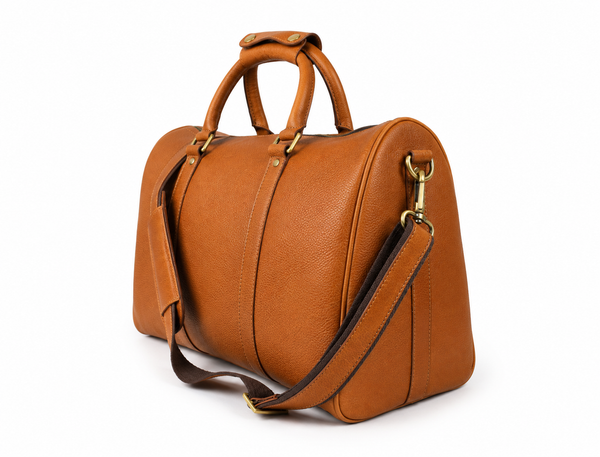 Leather Weekender Duffel Bag