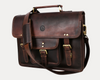 Ancona Leather Office Bag 15" - Walnut