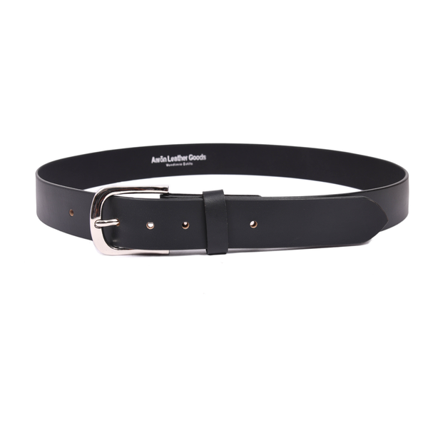 Handcrafted Genuine Black Leather Belt for Men – Classic Full Grain Leather Dress & Casual Belt with Premium Gift Box