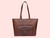 Velour Leather Tote Bag