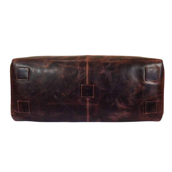 Vintage Leather Weekender Duffel Bag – Large Handmade Travel Bag for Men & Women