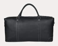 Handcrafted Black Leather Gym & Travel Duffle Bag