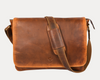 Savona Leather Messenger Bag - Caramel Brown