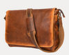 Savona Leather Messenger Bag - Caramel Brown