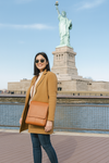 Aaron Leather Goods | Сумка-мессенджер из высококачественной натуральной кожи цвета бежевый