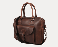 Miramas Leather Office Bag – Walnut Brown