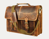 Phoenix Leather Briefcase - Caramel Brown