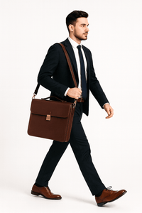 The Regent – Classic Brown Leather Portfolio for the Modern Professional