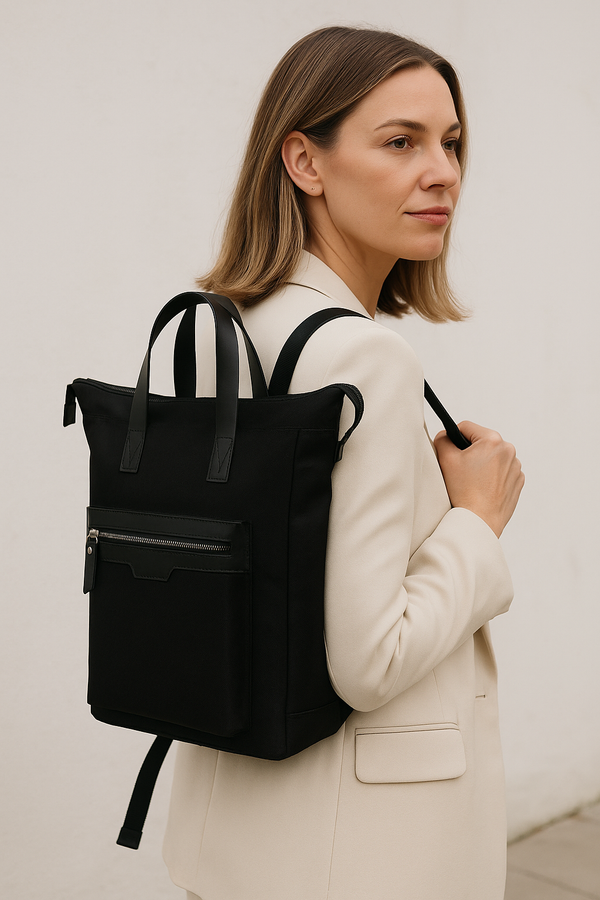 UrbanEdge Leather TatronBackpack – Black