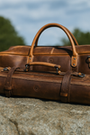 Tuscania Leather Knife Roll & Bag Combo - Caramel Brown