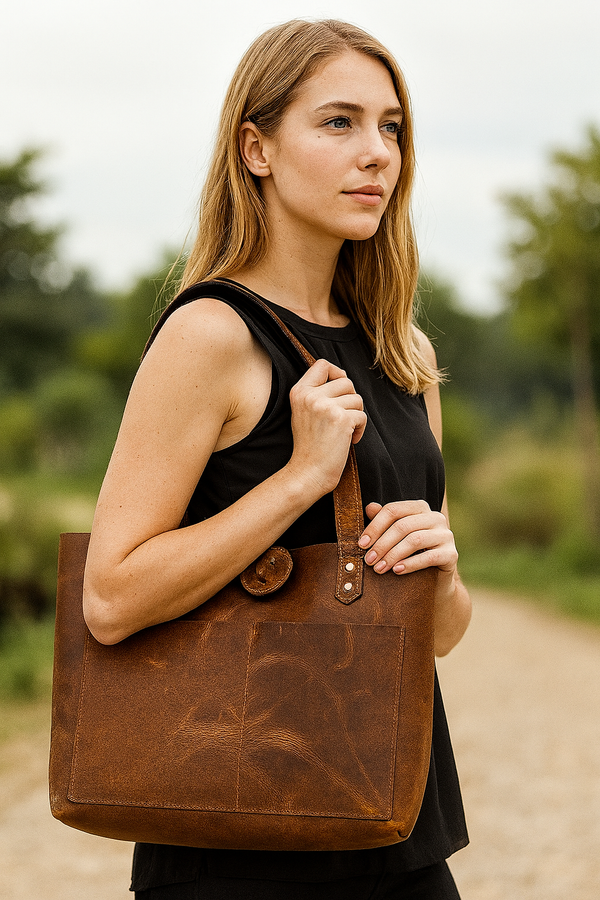 Melilla Travel Tote Bag – Caramel Brown