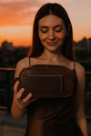 Segovia Leather Toiletry Bag - DarK Brown Listing