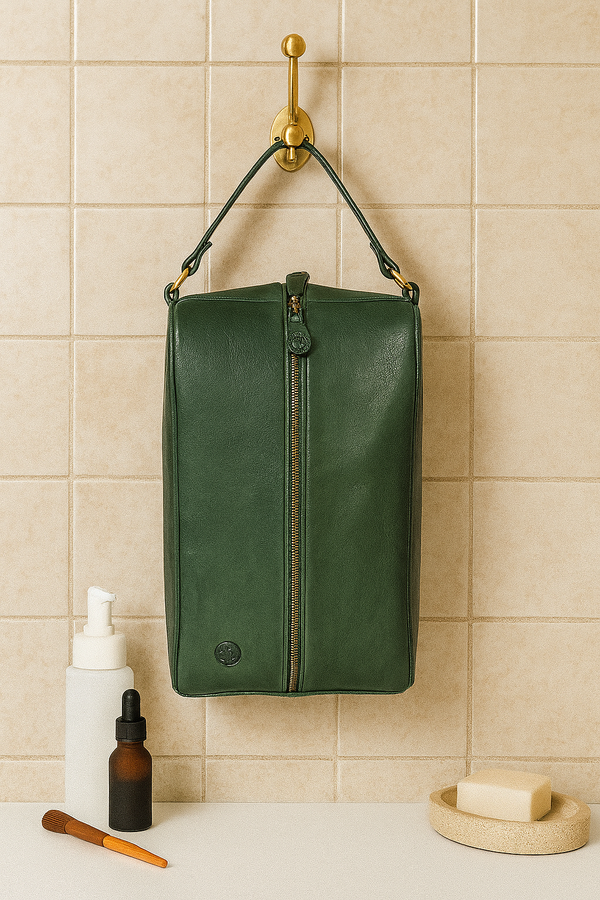 Andalusia Leather Shoe Bag - Green
